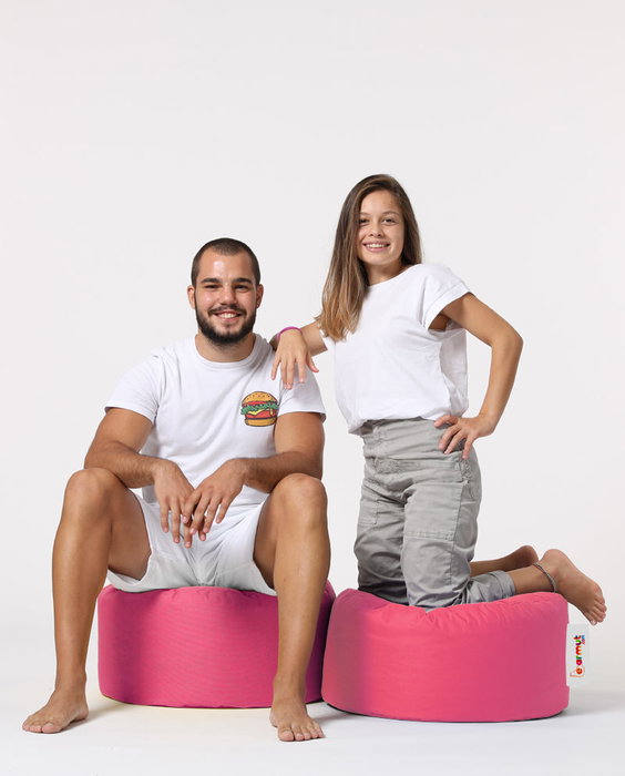 Atelier Del Sofa Puf de Jardín Redondo - Rosa
